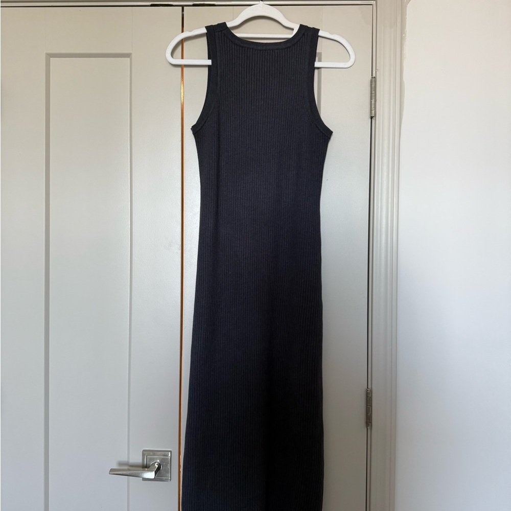 Mod Ref Dark Grey Ribbed Knit Dress - Picture 3 of 3